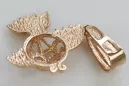 Russisches sowjetisches Silber rosévergoldet 925 UdSSR Vintage Fischanhänger vpn021rp