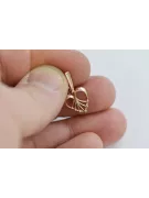 Русское советское серебро розовое золото покрытие 925 СССР Винтажный кулон с сердцем vpn076rp