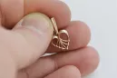 Русское советское серебро розовое золото покрытие 925 СССР Винтажный кулон с сердцем vpn076rp