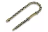 Italian yellow Unique 14k 585 gold man's bracelet cb160yw