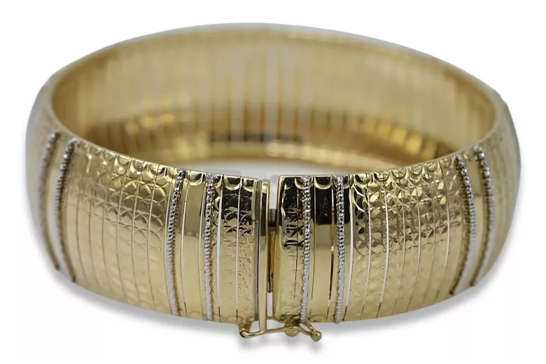 Yellow 14k 585 gold bangle bracelet cb162yw