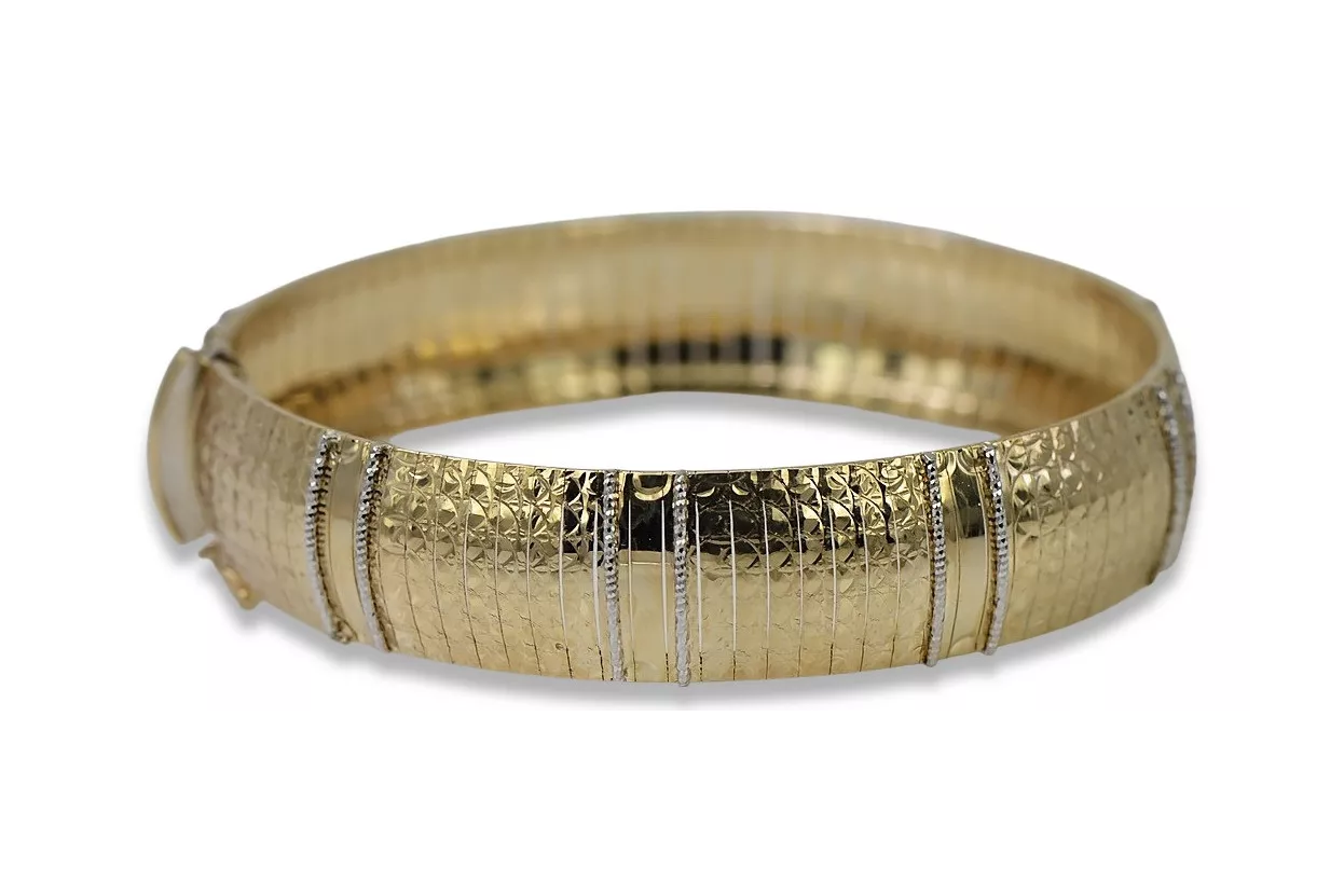 Yellow Unique 14k 585 gold man's bracelet cb161yw