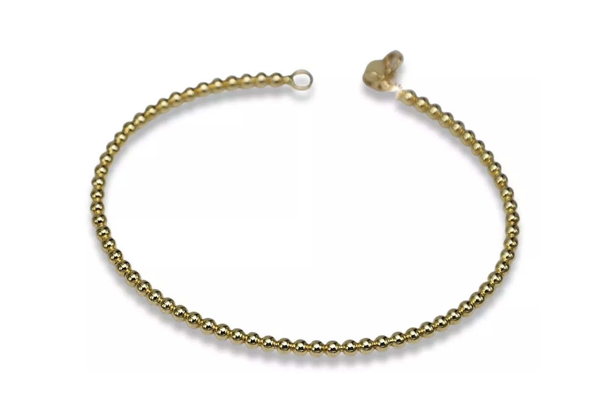 Bracelet bracelet en or jaune italien 14k 585 cb122y