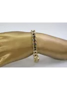 Bracelet italien jaune blanc 14 carats en or cb125yw