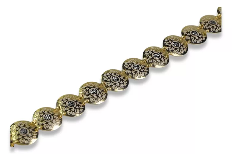 Rose russe (jaune italien) bracelet en or cb104