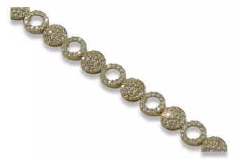 Italienisches gelbes 14-Karat-Goldarmband cb120y