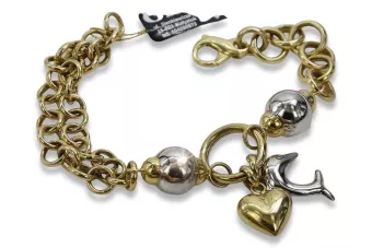 Zlatý náramok 14k 585 Charmsy Talianska CB134YW