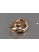 Rožiniai auskariai Vintage aukso 14k 585 gėlės su Aleksandritas Rubinas Sapyras Smaragdas Cirkonijos cec010r