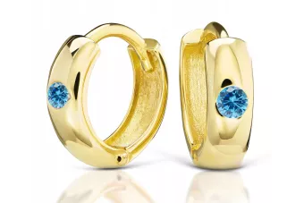 Italienisch gelb 14 Karat Gold Alexandrit Rubin Smaragd Saphir Zirkon Ohrringe cec010y