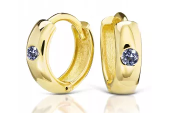 Italienisch gelb 14 Karat Gold Alexandrit Rubin Smaragd Saphir Zirkon Ohrringe cec010y