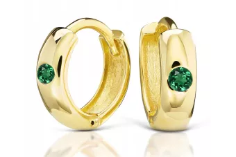 Italienisch gelb 14 Karat Gold Alexandrit Rubin Smaragd Saphir Zirkon Ohrringe cec010y