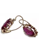Russe soviétique argent rose or plaqué 925 Alexandrite Rubis Émeraude Saphir Aigue-marine Zircon ... Boucles d’oreilles VEC039RP
