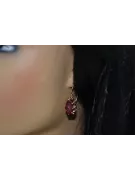 Russe soviétique argent rose or plaqué 925 Alexandrite Rubis Émeraude Saphir Aigue-marine Zircon ... Boucles d’oreilles VEC039RP