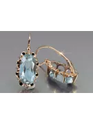 Russisches sowjetisches Silber Rosé vergoldet 925 Alexandrit Rubin Smaragd Saphir Aquamarin Zirkon ... Ohrringe vec039rp