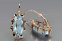 Russe soviétique argent rose or plaqué 925 Alexandrite Rubis Émeraude Saphir Aigue-marine Zircon ... Boucles d’oreilles VEC039RP