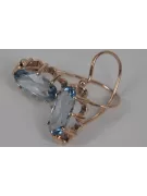 Russe soviétique argent rose or plaqué 925 Alexandrite Rubis Émeraude Saphir Aigue-marine Zircon ... Boucles d’oreilles VEC039RP