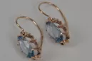 Russisches sowjetisches Silber Rosé vergoldet 925 Alexandrit Rubin Smaragd Saphir Aquamarin Zirkon ... Ohrringe vec039rp
