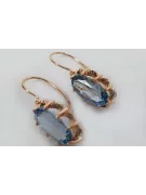 Russe soviétique argent rose or plaqué 925 Alexandrite Rubis Émeraude Saphir Aigue-marine Zircon ... Boucles d’oreilles VEC039RP