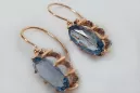 Russe soviétique argent rose or plaqué 925 Alexandrite Rubis Émeraude Saphir Aigue-marine Zircon ... Boucles d’oreilles VEC039RP
