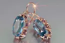 Russisches sowjetisches Silber Rosé vergoldet 925 Alexandrit Rubin Smaragd Saphir Aquamarin Zirkon ... Ohrringe vec039rp