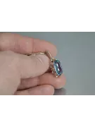 Russe soviétique argent rose or plaqué 925 Alexandrite Rubis Émeraude Saphir Aigue-marine Zircon ... Boucles d’oreilles VEC039RP