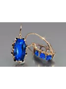 Russe soviétique argent rose or plaqué 925 Alexandrite Rubis Émeraude Saphir Aigue-marine Zircon ... Boucles d’oreilles VEC039RP