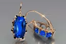 Russe soviétique argent rose or plaqué 925 Alexandrite Rubis Émeraude Saphir Aigue-marine Zircon ... Boucles d’oreilles VEC039RP