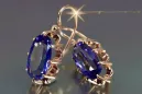 Russe soviétique argent rose or plaqué 925 Alexandrite Rubis Émeraude Saphir Aigue-marine Zircon ... Boucles d’oreilles VEC039RP