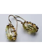 Vintage silver rose gold plated 925 Alexandrite Ruby Emerald Sapphire Aquamarine Zircon ... earrings vec039rp