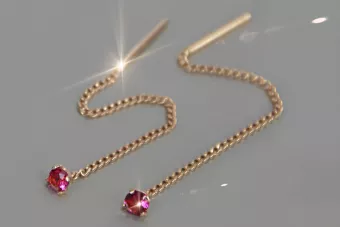 Золоті сережки ★ zlotychlopak.pl ★ Золотий зразок 585 333 Низька ціна!