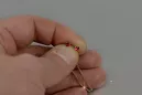 Kolczyki z różowego 14k 585 złota łańcuszki z Cyrkonią cec021r