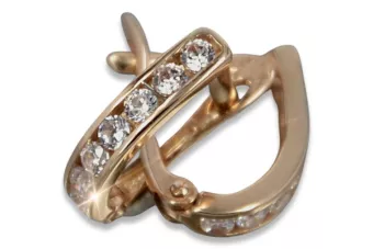 Rose  14k gold Alexandrite Ruby Emerald Sapphire Zircon earrings cec011r