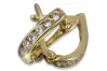 Italian yellow 14k gold Alexandrite Ruby Emerald Sapphire Zircon earrings cec011y