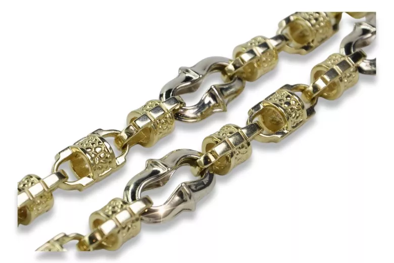 Bracelet unique en or jaune 14 carats 585 italien cb053yw