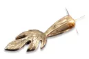 Российское советское серебро розовое золото 925 СССР Винтаж лист кулон vpn018rp