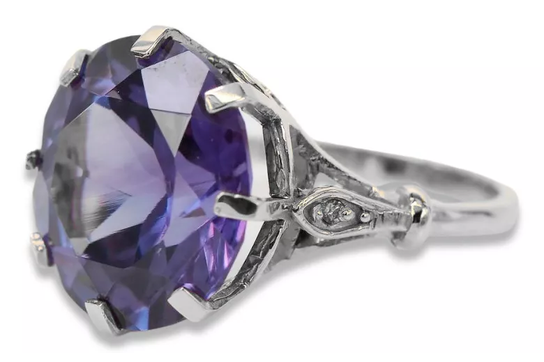 Russian Soviet rose 14k 585 gold Alexandrite Ruby Emerald Sapphire Zircon ring  vrc073