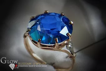 Russian Soviet Silver Rose Gold Plated Ring 925 Alexandrite Ruby Emerald Sapphire Zircon vrc073rp