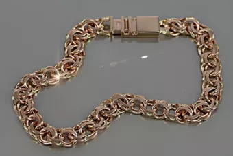 Rosa rusa 14k 585 oro Garibaldi Bismark cadena cb005r