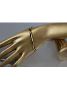 Italienisches gelbes 14-Karat-Gold-585-Hammer-Armband cb047yw