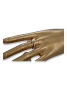 Rusų rožė sovietų rožinė SSRS RED 585 583 GOLD PEARL RING VRPR011