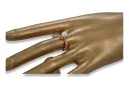 Rusų rožė sovietų rožinė SSRS RED 585 583 GOLD PEARL RING VRPR011