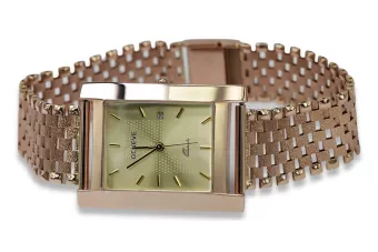 Rose 14k gold men's watch Geneve wristwatch mw009r&mbw003r