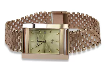 Goldene Herrenuhr Geneve ★ zlotychlopak.pl ★ Gold Reinheit 585 333 Niedriger Preis!