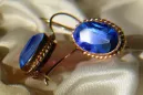 Vintage silver rose gold plated 925 Alexandrite Ruby Emerald Sapphire Aquamarine Zircon ... earrings vec122rp