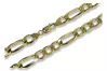 Vintage rose (Italian yellow) gold Figaro chain (different weights) cc010