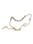 Італійська 14k gold rosary 3 колір "Dolce Gab" браслет rbc002ywr