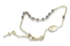 Italian 14k gold rosary "Dolce Gab" bracelet rb002yw