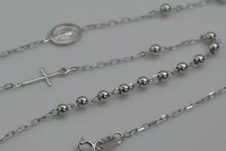 Italian 14k white gold rosary chain "Dolce Gabbana" rcc002w