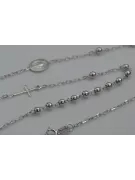 Cadena del rosario de oro blanco italiano de 14k "Dolce Gabbana" rcc002w