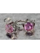 Russisches sowjetisches Silber 925 Alexandrit Rubin Smaragd Saphir Aquamarin Zirkon ... Ohrringe vec142s